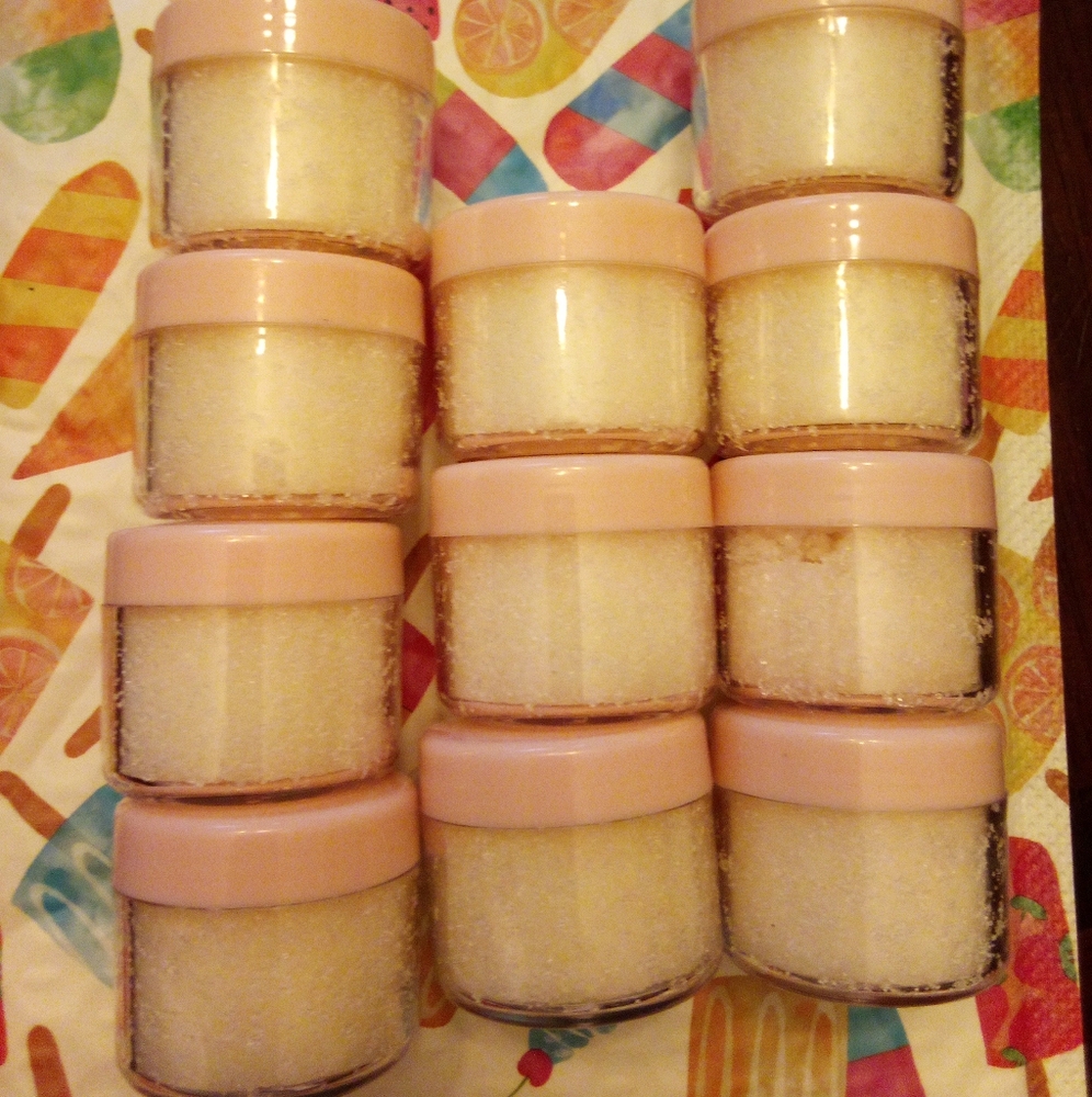 Pink Lid Sugar Scrub Jars